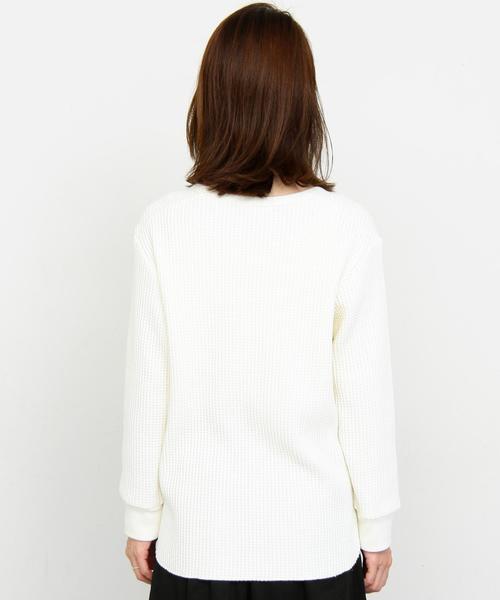 BEAUTY&YOUTH UNITED ARROWS（ビューティーアンドユースユナイテッドアローズ）の「BY∴ ビッグワッフル9分袖カットソー◆（Tシャツ/カットソー・レディース・ホワイト/ブラック/ナチュラル/オフホワイト/ワインレッド・FREE）」の11枚目の写真