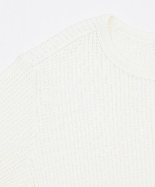 BEAUTY&YOUTH UNITED ARROWS（ビューティーアンドユースユナイテッドアローズ）の「BY∴ ビッグワッフル9分袖カットソー◆（Tシャツ/カットソー・レディース・ホワイト/ブラック/ナチュラル/オフホワイト/ワインレッド・FREE）」の12枚目の写真