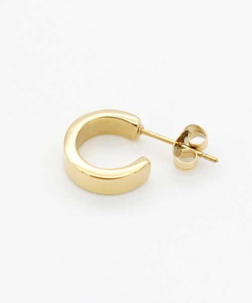 Vaya Con Dios（ヴァヤコンディオス）の「【VayaConDios/ヴァヤコンディオス】ステンレス製フープピアス[片耳用]（ピアス（片耳用）・メンズ・ピンクゴールド/ゴールド/ブラック/シルバー/アンティークシルバー・FREE）」の8枚目の写真