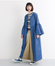 MERLOT | タッセルベルト付ダンガリーデニムワンピース4890(シャツワンピース)