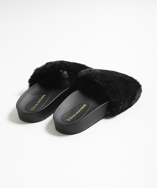 WEGO（ウィゴー）の「WEGO/ファーサンダル（サンダル・レディース・ブルー/その他1/ブラック/ピンク系その他/アニマル・MEDIUM/LARGE）」の9枚目の写真