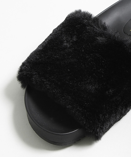 WEGO（ウィゴー）の「WEGO/ファーサンダル（サンダル・レディース・ブルー/その他1/ブラック/ピンク系その他/アニマル・MEDIUM/LARGE）」の10枚目の写真