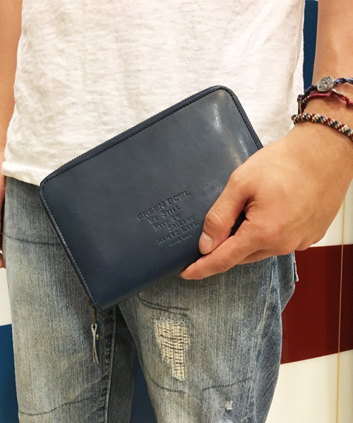 GREEN BOWL（グリーンボウル）の「GREEN BOWL Wide Leather Wallet/グリーンボウルワイドレザーウォレット（財布・メンズ・キャメル/オリーブ/ネイビー・FREE）」の13枚目の写真