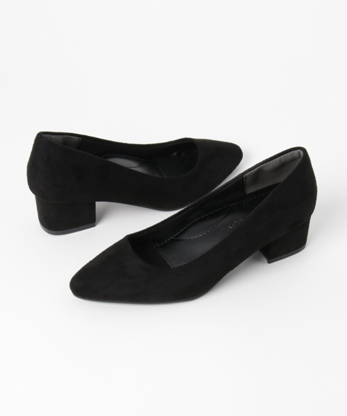 KOBE LETTUCE（コウベレタス）の「チャンキーヒールポインテッドパンプス（パンプス・レディース・ブラック/ピンク/チェック/シルバー/キャメル/レッド系その他/ベージュ・M/L/LL/S）」の2枚目の写真