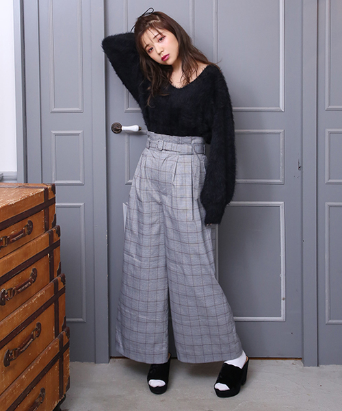 one after another NICE CLAUP(ワンアフターアナザーナイスクラップ)の「ベルト付きワイドパンツ(その他パンツ・レディース・ブラック系その他/ブラウン系その他/ブラック系その他2/ブラウン系その他2・FREE)」の10枚目の写真