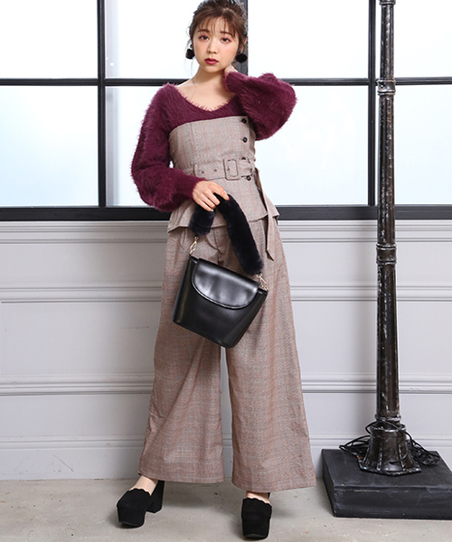 one after another NICE CLAUP(ワンアフターアナザーナイスクラップ)の「ベルト付きワイドパンツ(その他パンツ・レディース・ブラック系その他/ブラウン系その他/ブラック系その他2/ブラウン系その他2・FREE)」の14枚目の写真