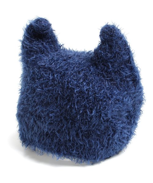 BREEZE（ブリーズ）の「もこもこベビーニット帽（ニットキャップ/ビーニー・キッズ・グレー/ネイビー・44/46）」の4枚目の写真