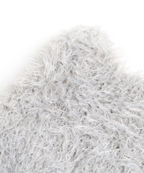 BREEZE（ブリーズ）の「もこもこベビーニット帽（ニットキャップ/ビーニー・キッズ・グレー/ネイビー・44/46）」の5枚目の写真