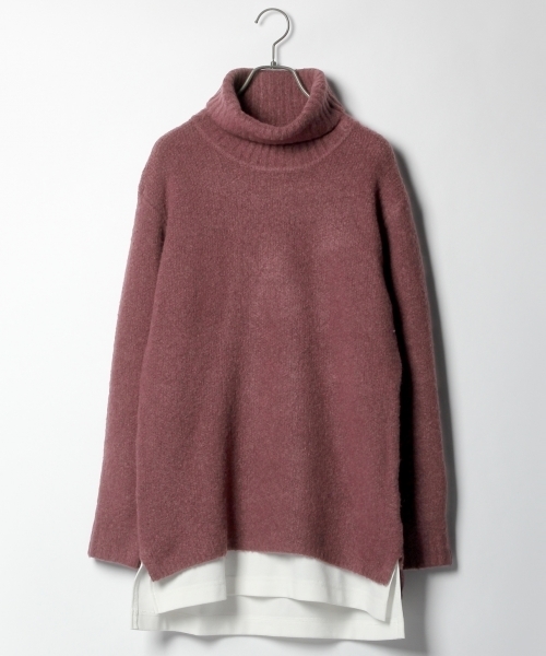 RAGEBLUE(レイジブルー)の「オフタートルニット/777229(ニット/セーター・メンズ・パープル/ブラック・LARGE/MEDIUM/SMALL)」の1枚目の写真