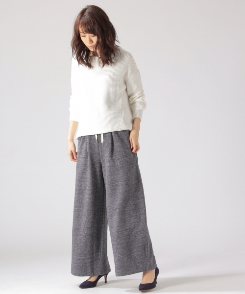 BAYFLOW（ベイフロー）の「BAYFLOW／コットンコードニットプルオーバー　18SS（ニット/セーター・レディース・ホワイト/ピンク・MEDIUM/SMALL）」の9枚目の写真