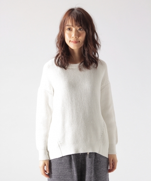 BAYFLOW（ベイフロー）の「BAYFLOW／コットンコードニットプルオーバー　18SS（ニット/セーター・レディース・ホワイト/ピンク・MEDIUM/SMALL）」の11枚目の写真