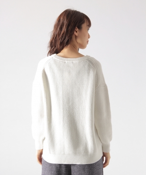 BAYFLOW（ベイフロー）の「BAYFLOW／コットンコードニットプルオーバー　18SS（ニット/セーター・レディース・ホワイト/ピンク・MEDIUM/SMALL）」の12枚目の写真