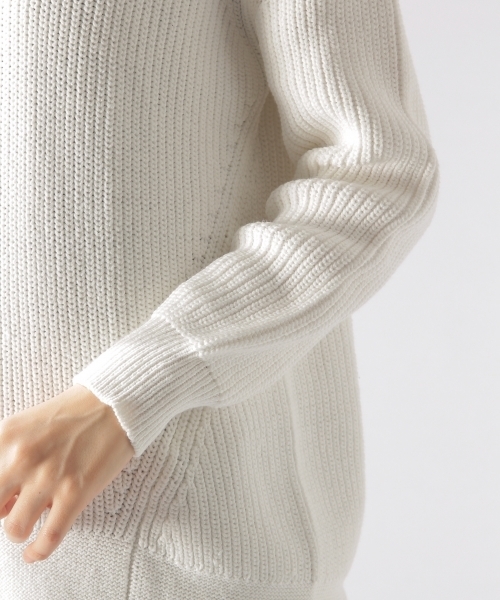 BAYFLOW（ベイフロー）の「BAYFLOW／コットンコードニットプルオーバー　18SS（ニット/セーター・レディース・ホワイト/ピンク・MEDIUM/SMALL）」の5枚目の写真