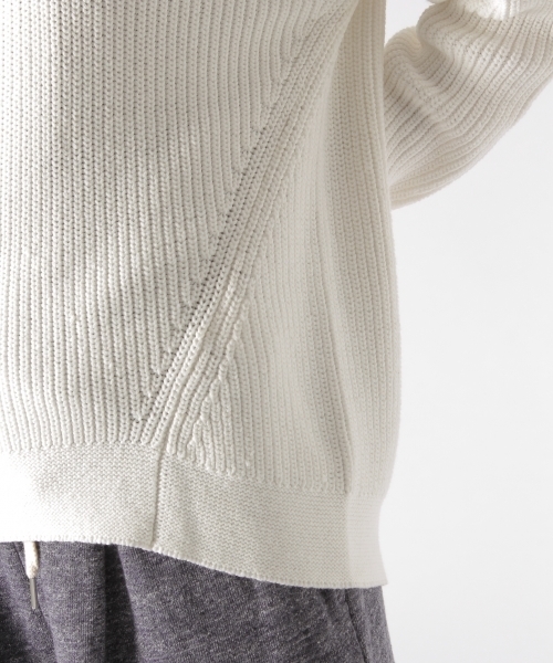 BAYFLOW（ベイフロー）の「BAYFLOW／コットンコードニットプルオーバー　18SS（ニット/セーター・レディース・ホワイト/ピンク・MEDIUM/SMALL）」の3枚目の写真