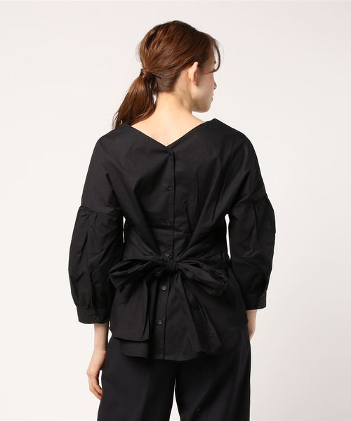 VENCEEXCHANGE（ヴァンスエクスチェンジ）の「2WAYリボンブラウス            （シャツ/ブラウス・レディース・オフホワイト/ブラック/ベージュ・MEDIUM）」の5枚目の写真