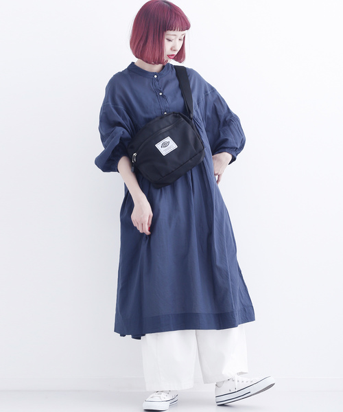 MERLOT(メルロー)の「インド綿梯子Vレースパフスリーブワンピース5670(ワンピース・レディース・ブラック/ネイビー/オフホワイト/グリーン・FREE)」の4枚目の写真