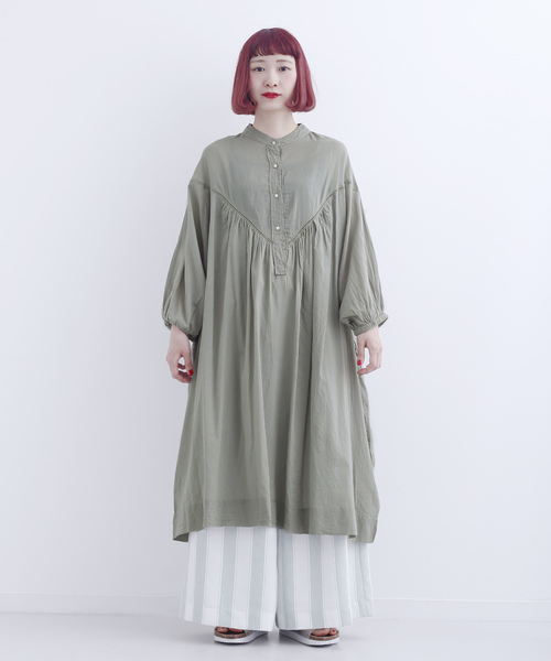 MERLOT(メルロー)の「インド綿梯子Vレースパフスリーブワンピース5670(ワンピース・レディース・ブラック/ネイビー/オフホワイト/グリーン・FREE)」の17枚目の写真