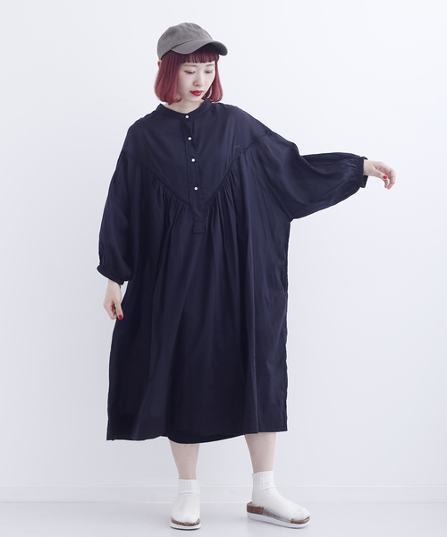 MERLOT(メルロー)の「インド綿梯子Vレースパフスリーブワンピース5670(ワンピース・レディース・ブラック/ネイビー/オフホワイト/グリーン・FREE)」の20枚目の写真