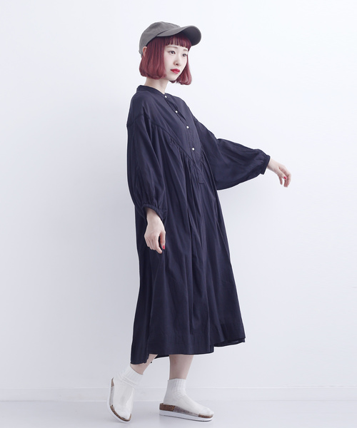 MERLOT(メルロー)の「インド綿梯子Vレースパフスリーブワンピース5670(ワンピース・レディース・ブラック/ネイビー/オフホワイト/グリーン・FREE)」の16枚目の写真