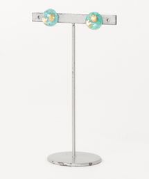 【rurururu】クラッシュシェルのまんまるピアス