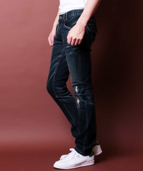 MICHEL KLEIN HOMME (ミッシェルクランオム)の「リペアデニム(インディゴ)(デニムパンツ・メンズ・インディゴブルー・SMALL/MEDIUM/LARGE/X-LARGE/XX-LARGE)」の17枚目の写真