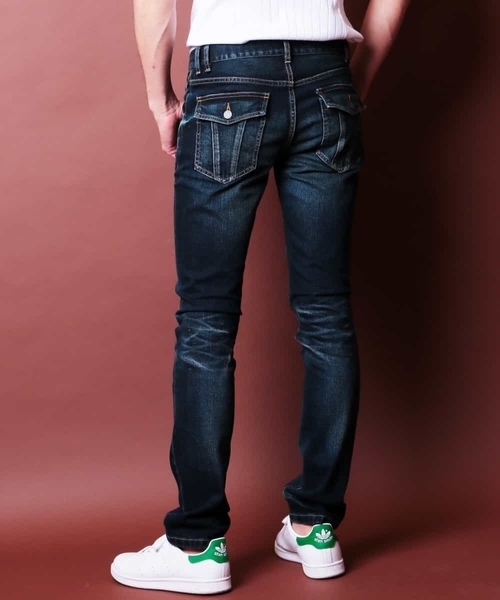 MICHEL KLEIN HOMME (ミッシェルクランオム)の「リペアデニム(インディゴ)(デニムパンツ・メンズ・インディゴブルー・SMALL/MEDIUM/LARGE/X-LARGE/XX-LARGE)」の18枚目の写真