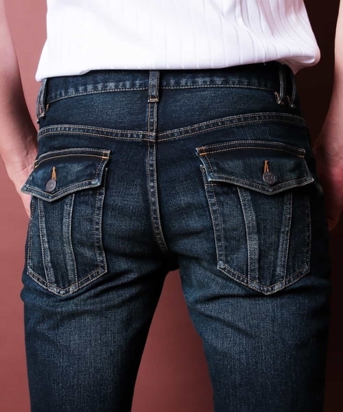 MICHEL KLEIN HOMME (ミッシェルクランオム)の「リペアデニム(インディゴ)(デニムパンツ・メンズ・インディゴブルー・SMALL/MEDIUM/LARGE/X-LARGE/XX-LARGE)」の19枚目の写真