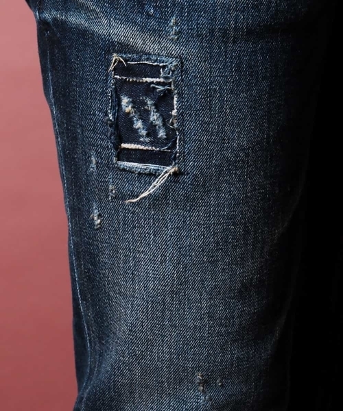 MICHEL KLEIN HOMME (ミッシェルクランオム)の「リペアデニム(インディゴ)(デニムパンツ・メンズ・インディゴブルー・SMALL/MEDIUM/LARGE/X-LARGE/XX-LARGE)」の11枚目の写真