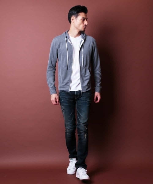 MICHEL KLEIN HOMME (ミッシェルクランオム)の「リペアデニム(インディゴ)(デニムパンツ・メンズ・インディゴブルー・SMALL/MEDIUM/LARGE/X-LARGE/XX-LARGE)」の14枚目の写真
