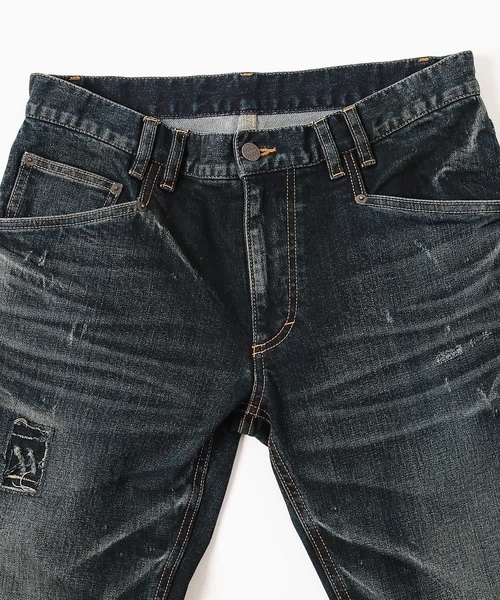 MICHEL KLEIN HOMME (ミッシェルクランオム)の「リペアデニム(インディゴ)(デニムパンツ・メンズ・インディゴブルー・SMALL/MEDIUM/LARGE/X-LARGE/XX-LARGE)」の8枚目の写真