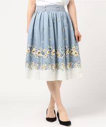 axes femme | 花柄×ドットスカート(スカート)