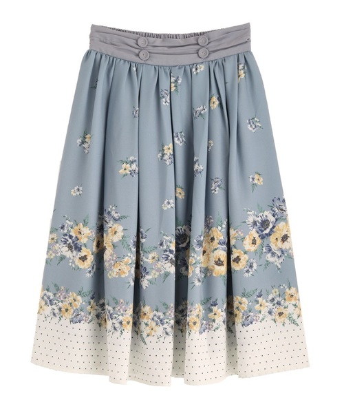 axes femme(アクシーズファム)の「花柄×ドットスカート(スカート・レディース・ネイビー/サックスブルー/キナリ・MEDIUM)」の10枚目の写真