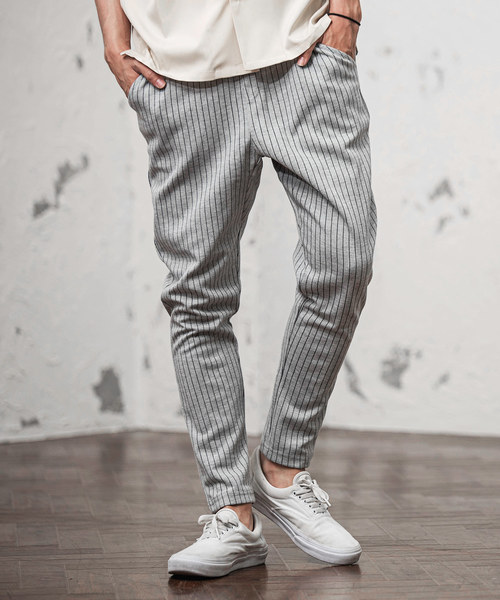 MinoriTY（マイノリティ）の「【MinoriTY】サルエルテーパードパンツ メンズ スウェットパンツ 無地 秋服 夏服 スウェットスラックス（スウェットパンツ・メンズ・ブラック/ネイビー/カーキ/ブラック系その他/杢グレー/グレー系その他/ブルー系その他/チェック/チャコール/ブラウン/レッド/ホワイト系その他/ブラウン系その他/ブラック系その他2・S/M/L/XL）」の7枚目の写真