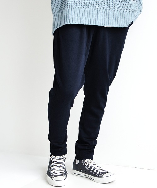 MinoriTY（マイノリティ）の「【MinoriTY】サルエルテーパードパンツ メンズ スウェットパンツ 無地 秋服 夏服 スウェットスラックス（スウェットパンツ・メンズ・ブラック/ネイビー/カーキ/ブラック系その他/杢グレー/グレー系その他/ブルー系その他/チェック/チャコール/ブラウン/レッド/ホワイト系その他/ブラウン系その他/ブラック系その他2・S/M/L/XL）」の11枚目の写真