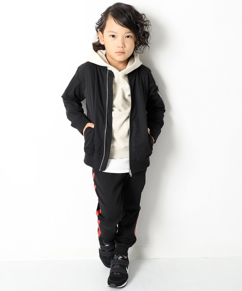 devirock(デビロック)の「ベーシックMA-1ブルゾン ライトアウター(MA-1・キッズ・カーキ/ブラック・130cm/140cm/150cm/160cm/120cm/110cm/100cm)」の3枚目の写真