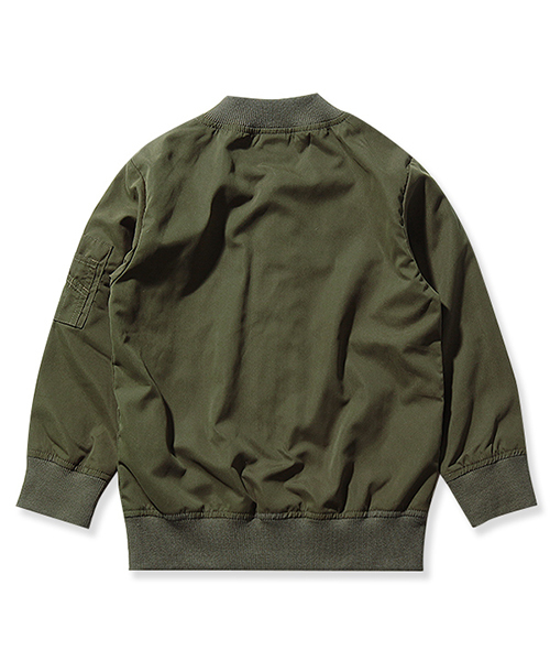 devirock(デビロック)の「ベーシックMA-1ブルゾン ライトアウター(MA-1・キッズ・カーキ/ブラック・130cm/140cm/150cm/160cm/120cm/110cm/100cm)」の9枚目の写真
