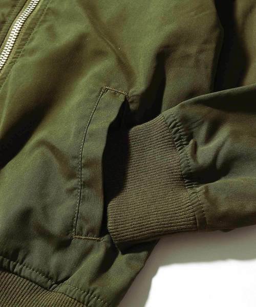 devirock(デビロック)の「ベーシックMA-1ブルゾン ライトアウター(MA-1・キッズ・カーキ/ブラック・130cm/140cm/150cm/160cm/120cm/110cm/100cm)」の10枚目の写真