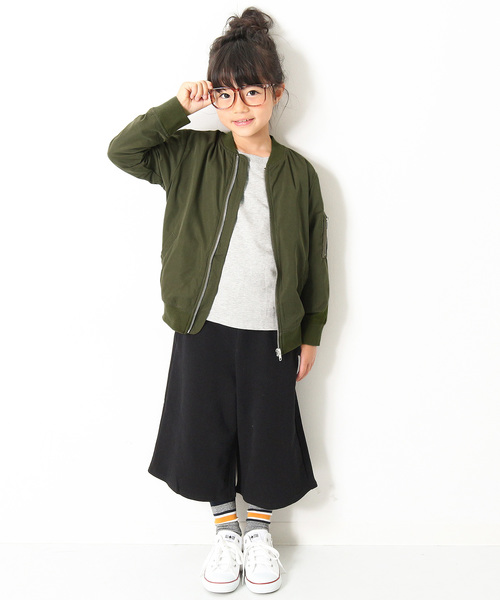 devirock(デビロック)の「ベーシックMA-1ブルゾン ライトアウター(MA-1・キッズ・カーキ/ブラック・130cm/140cm/150cm/160cm/120cm/110cm/100cm)」の17枚目の写真