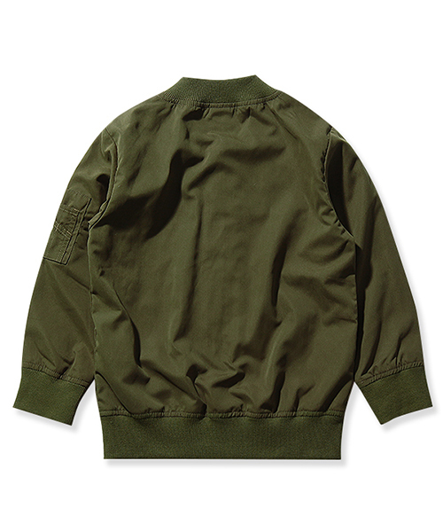 devirock(デビロック)の「ベーシックMA-1ブルゾン ライトアウター(MA-1・キッズ・カーキ/ブラック・130cm/140cm/150cm/160cm/120cm/110cm/100cm)」の15枚目の写真