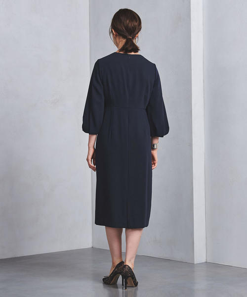 UNITED ARROWS（ユナイテッドアローズ）の「UPCS ダブルタック パフスリーブ ワンピース ◆（ワンピース・レディース・ネイビー/ナチュラル・36/40/38）」の10枚目の写真