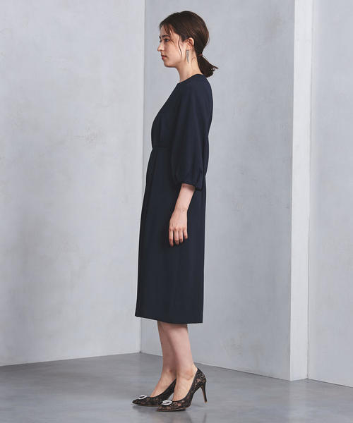 UNITED ARROWS（ユナイテッドアローズ）の「UPCS ダブルタック パフスリーブ ワンピース ◆（ワンピース・レディース・ネイビー/ナチュラル・36/40/38）」の12枚目の写真