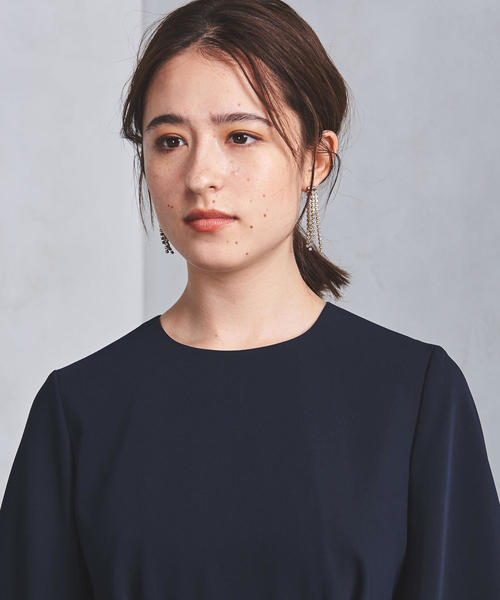 UNITED ARROWS（ユナイテッドアローズ）の「UPCS ダブルタック パフスリーブ ワンピース ◆（ワンピース・レディース・ネイビー/ナチュラル・36/40/38）」の14枚目の写真