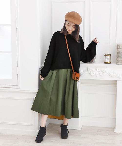 Girly Doll(ガーリードール)の「ぽわん袖オーバーサイズニット(ニット/セーター・レディース・ブラック/グレー/ボルドー/モカ・FREE)」の12枚目の写真