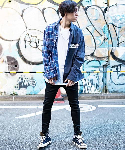 佐藤繊維　FUGA FUGA チェック柄 半袖ブラウス FUGA（フーガ）の「チェックドッキングシャツ（シャツ/ブラウス