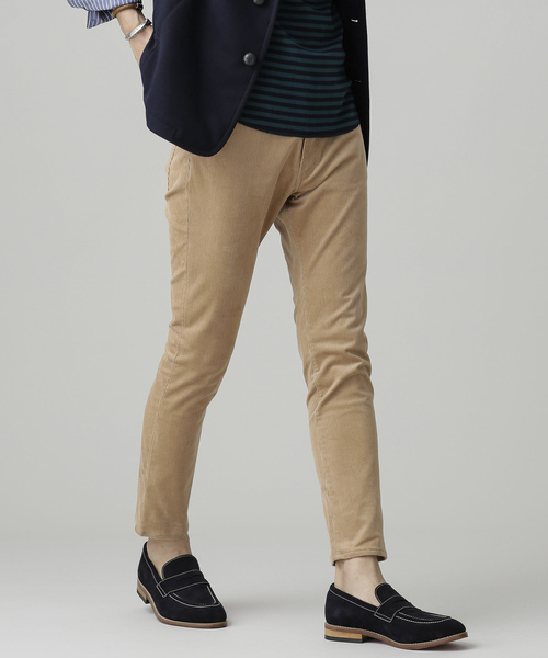 NANO universe（ナノユニバース）の「【WEB限定】コーデュロイアンクルスキニーパンツ（その他パンツ・メンズ・グレー/ライトブラウン/ブラック/カーキ/ベージュ系その他・LARGE/MEDIUM/X-LARGE/SMALL）」の4枚目の写真