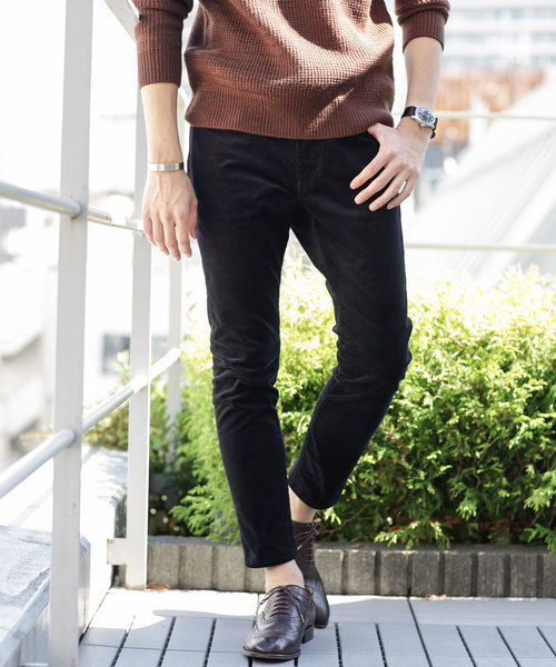 NANO universe（ナノユニバース）の「【WEB限定】コーデュロイアンクルスキニーパンツ（その他パンツ・メンズ・グレー/ライトブラウン/ブラック/カーキ/ベージュ系その他・LARGE/MEDIUM/X-LARGE/SMALL）」の2枚目の写真