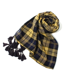 BEAUTY&YOUTH UNITED ARROWS | BYBC ANATHA チェックタッセルフリンジストール ◆(ストール/ショール)