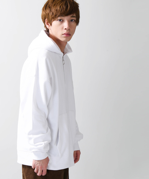 WEGO(ウィゴー)の「WEGO/ハーフジップビッグシルエットプルパーカー(パーカー・メンズ・杢グレー/ホワイト/ダークグリーン/パープル/ブラック・LARGE/MEDIUM/SMALL)」の2枚目の写真