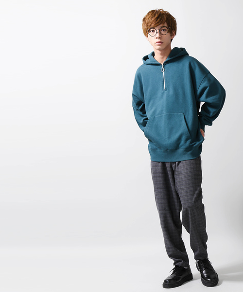 WEGO(ウィゴー)の「WEGO/ハーフジップビッグシルエットプルパーカー(パーカー・メンズ・杢グレー/ホワイト/ダークグリーン/パープル/ブラック・LARGE/MEDIUM/SMALL)」の20枚目の写真