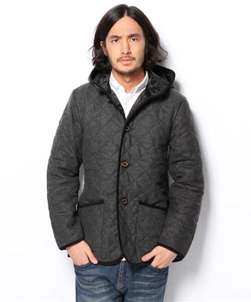 EDIFICE（エディフィス）の「◇LAVENHAM/ラベンハムEX CLACTONツイード（ブルゾン・メンズ・ネイビー/ベージュ/チャコールグレー・36/38/40）」の2枚目の写真